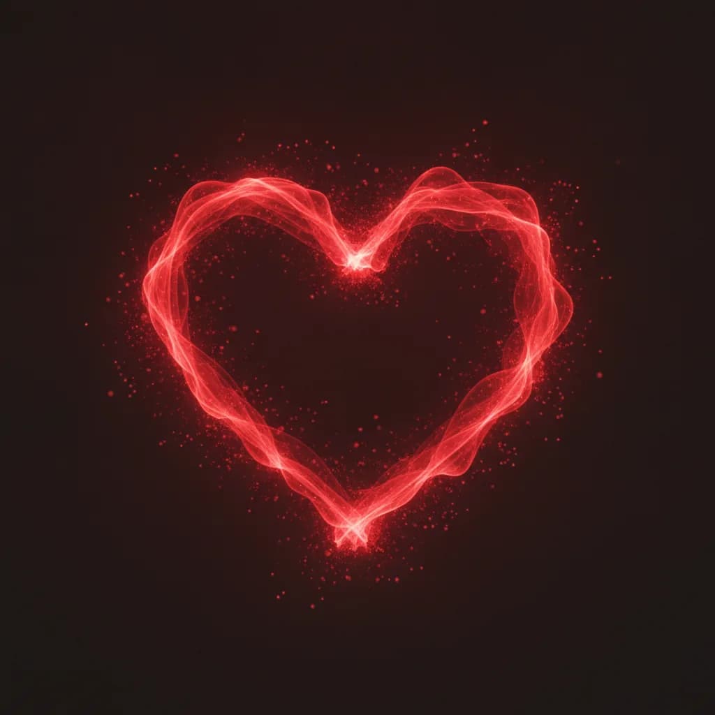 AI-generated image: AI girlfriend bathed in glowing crimson neon light