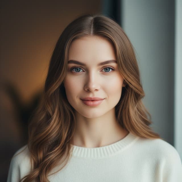 AI-generated image of Milena, a fictional AI character